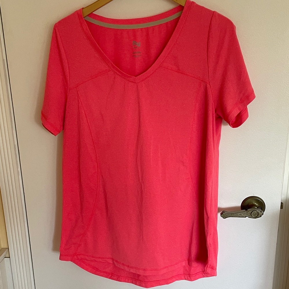 Nola Bright Pink Short Sleeve V-Neck Tee